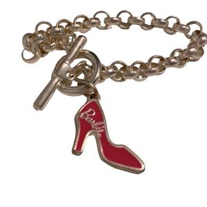 Women’s Barbie bracelet with pink shoe shape charm